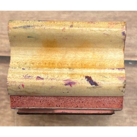 Vintage HTF RARE Completed Together In Class Wood Rubber Stamp Fearless Design - Picture 8 of 9
